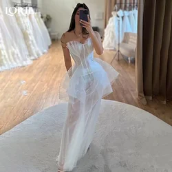 LORIE Vintage Mermaid Wedding Dress A-Line Strapless Ruffle Sweetheart Ball Bridal Gown Princess Sparkly Bride Gown Customized