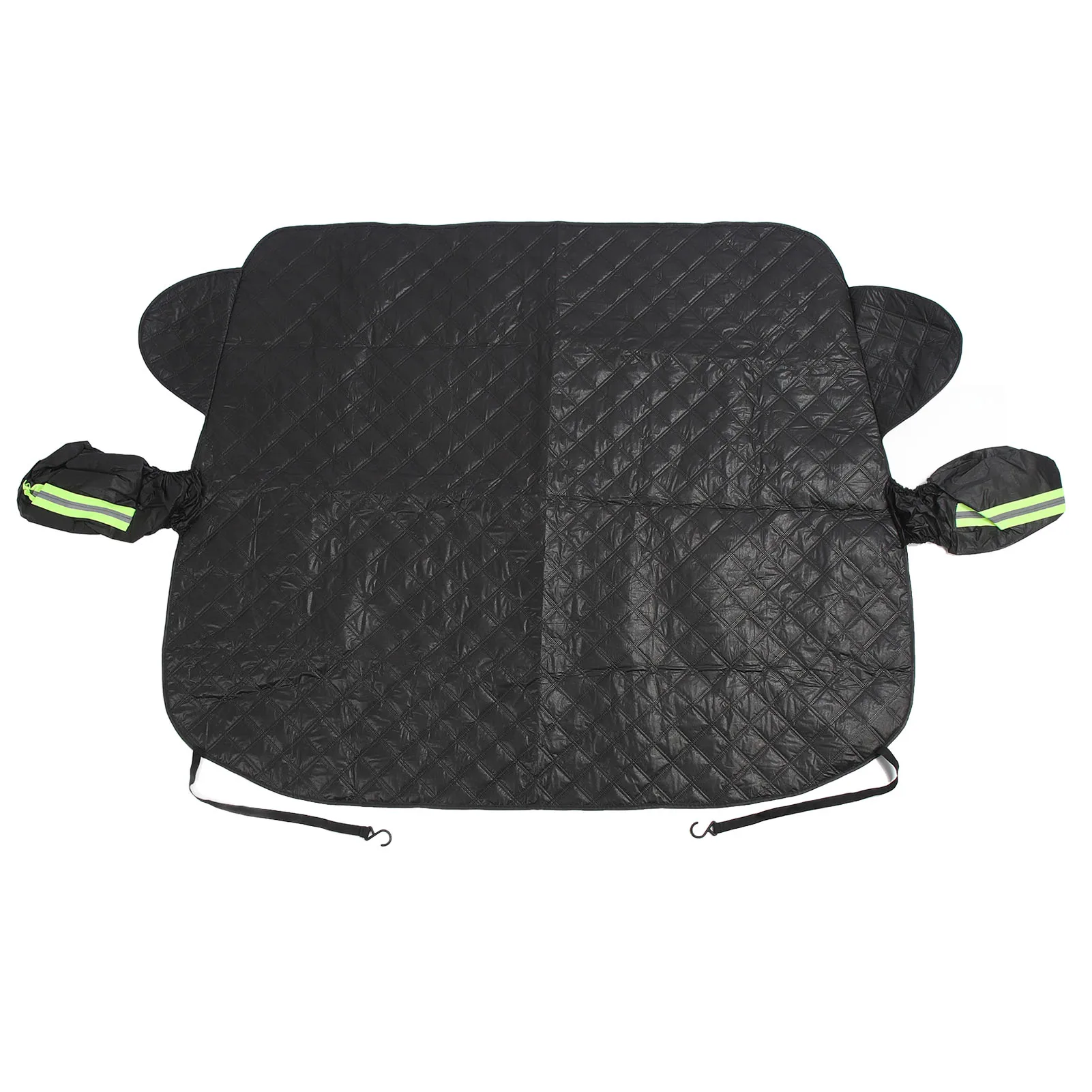 

Защитные чехлы для ветрового стекла, защитные пылезащитные 5-слойные черные светоотражающие полосы, автомобильный чехол для льда и снега для автомобилей