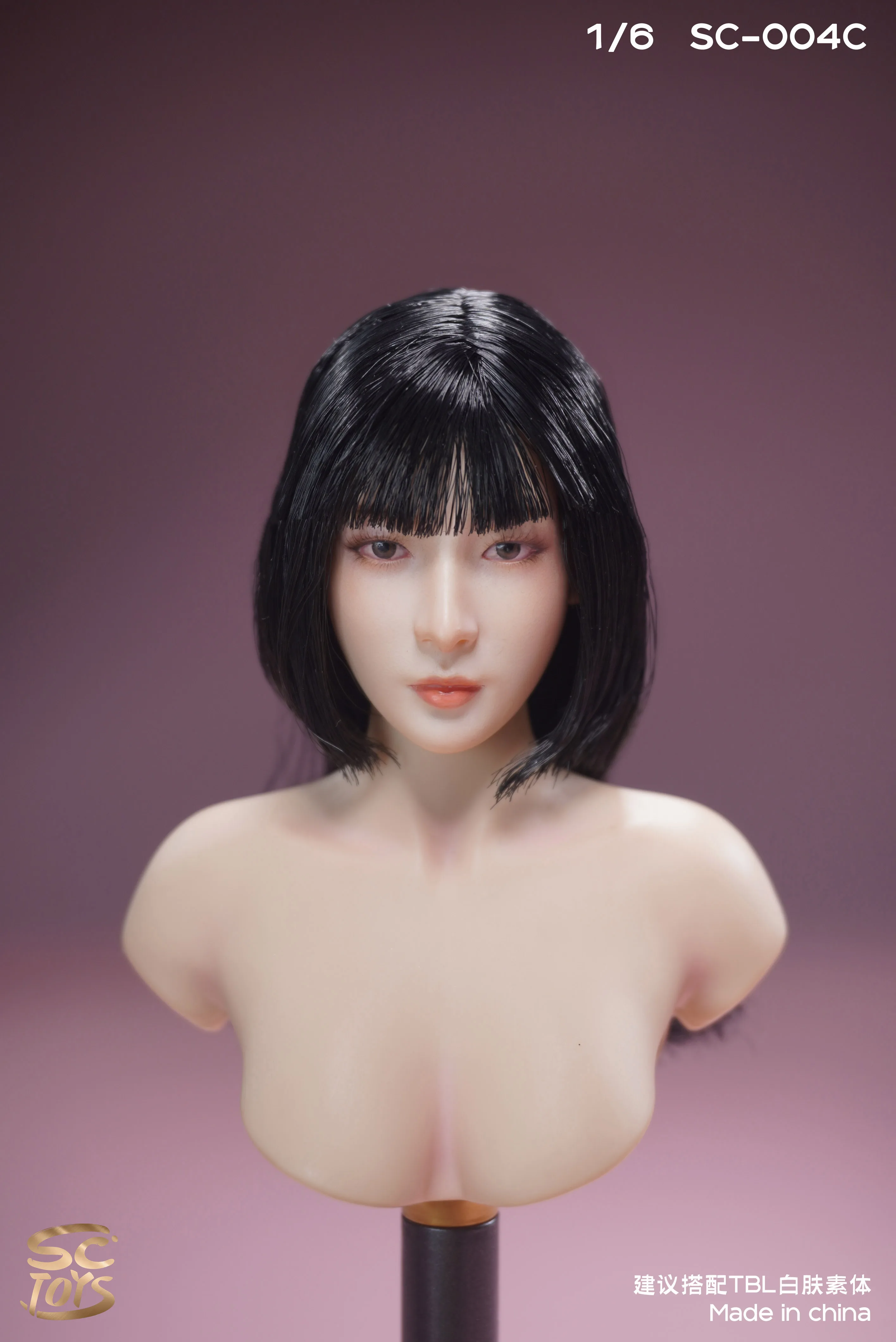 SCtoys YouXi 머리 조각 아시안 뷰티 헤드 조각, 12 인치 TBL 군인 창백한 액션 피규어 바디, SC004 1/6 체중계