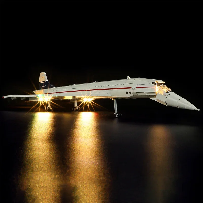 LED Light Kit Suitable for 10318 Concorde Airbus Building Blocks (NO Blocks Only LED Light) DIY Bricks Toys for Children To Gift