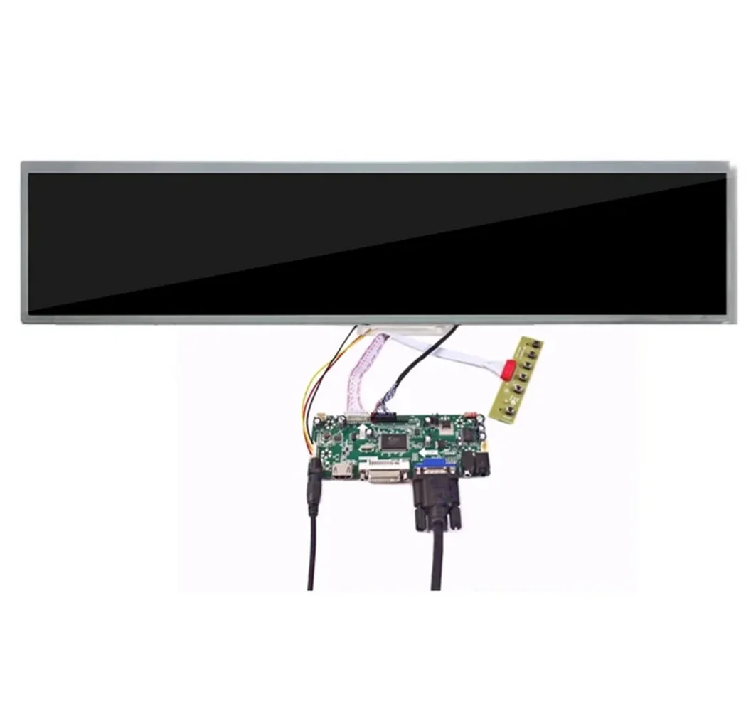 24 inch Stretched Bar LCD Screen for Supermarket Shelf Advertising DV240FBM-NB0 1920*360 Controller Board