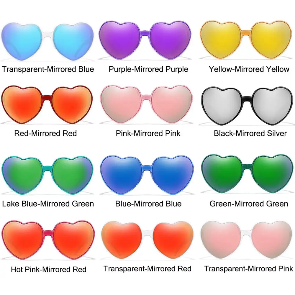Gafas de sol con forma de corazón para mujer, lentes de sol con protección UV400, para fiesta de Halloween, Cosplay