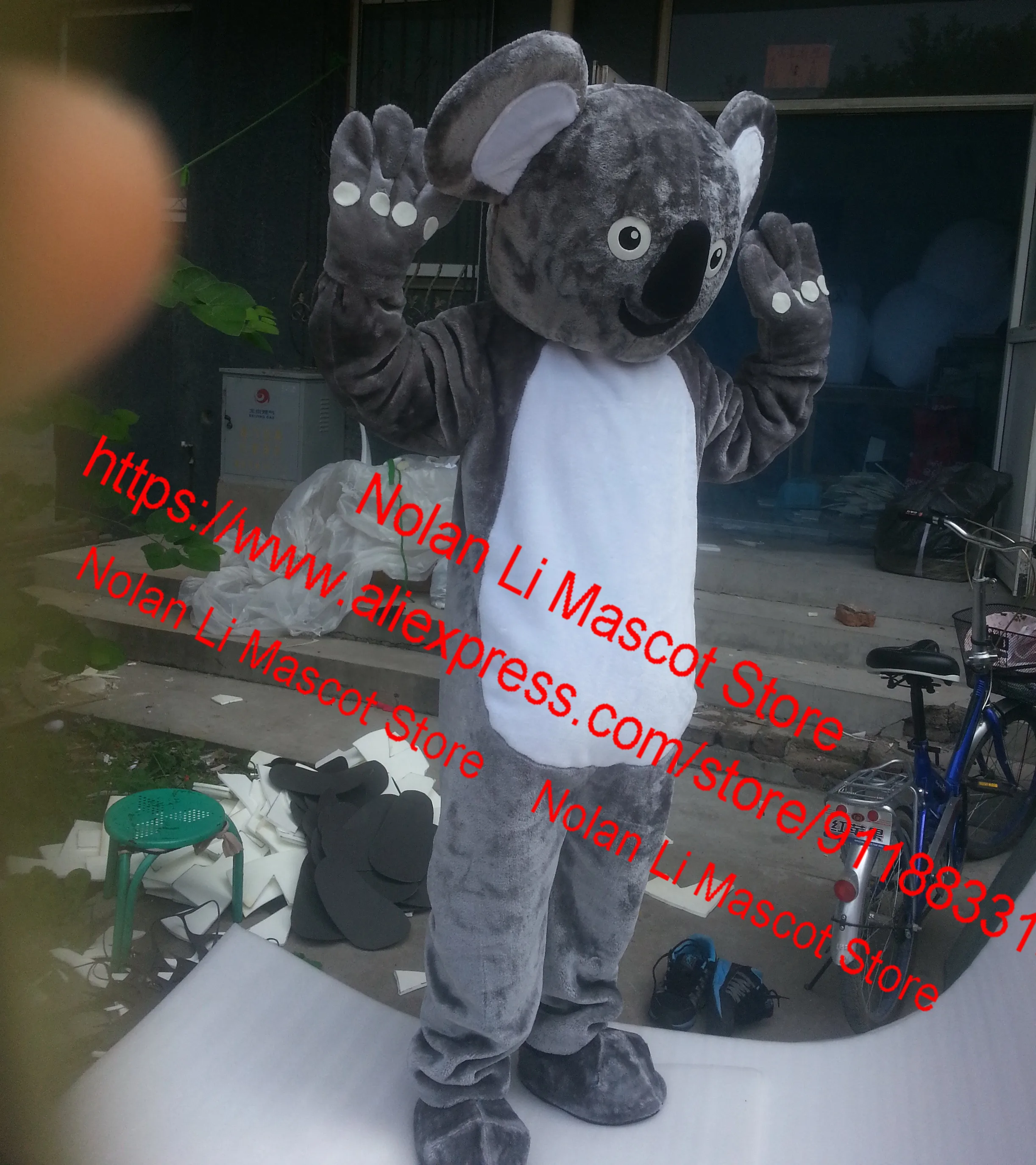 Materiale EVA di alta qualità Costume della mascotte di Koala vestito Unisex del fumetto Cosplay gioco pubblicitario regalo di compleanno di Halloween per adulti 604