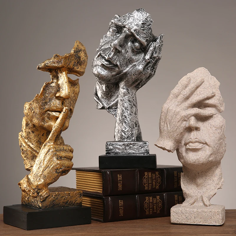 

Abstract art living room light luxury ornament office silence is gold sculpture wine cabinet entrance desktop home decoration