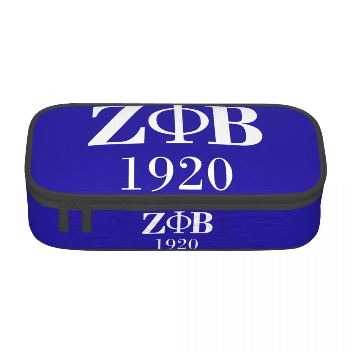 Customized Zeta Phi Beta Sorority Logo Pencil Case for Girls Boys Large Capacity Greek Letter 1920 Pen Bag Box School Supplies