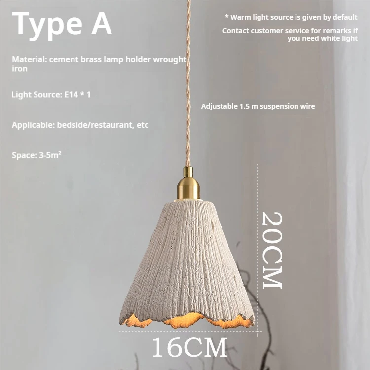 Wabi Sabi hanglamp Japanse cement hanglamp voor woonkamer restaurant café decor minimalistische eettafel hanglamp