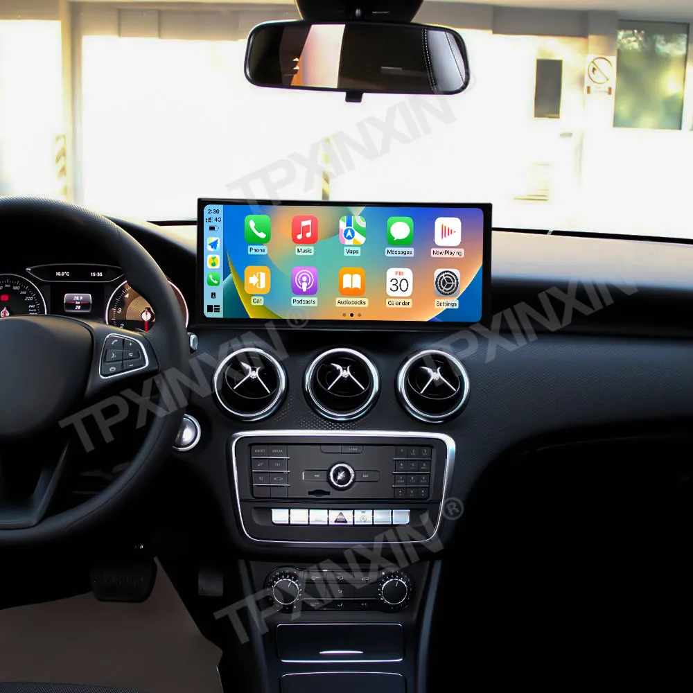 15,8-дюймовый сенсорный экран Android 14 для Mercedes-Benz A/GLA 2015-2019, автомобильная беспроводная GPS-навигация, мультимедийное радио, HeadUnit Carplay 15,8-дюймовый сенсорный экран Android 14 для Mercedes-Benz A/GLA 2015-2019, автомобильная беспроводная GPS-навигация, мультимедийное радио, HeadUnit Carplay