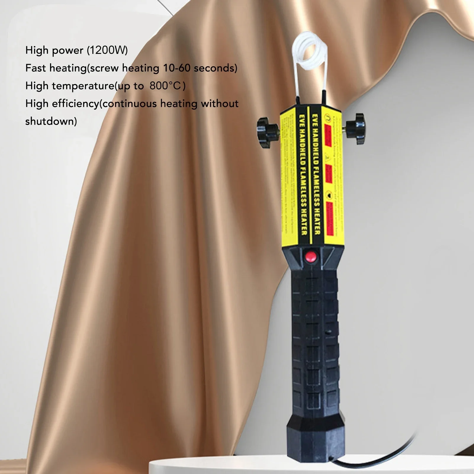Magnetic Induction Heater Kit Handheld  Induction Tool Accurate Safe with LED Light for Rusty Screw Removing