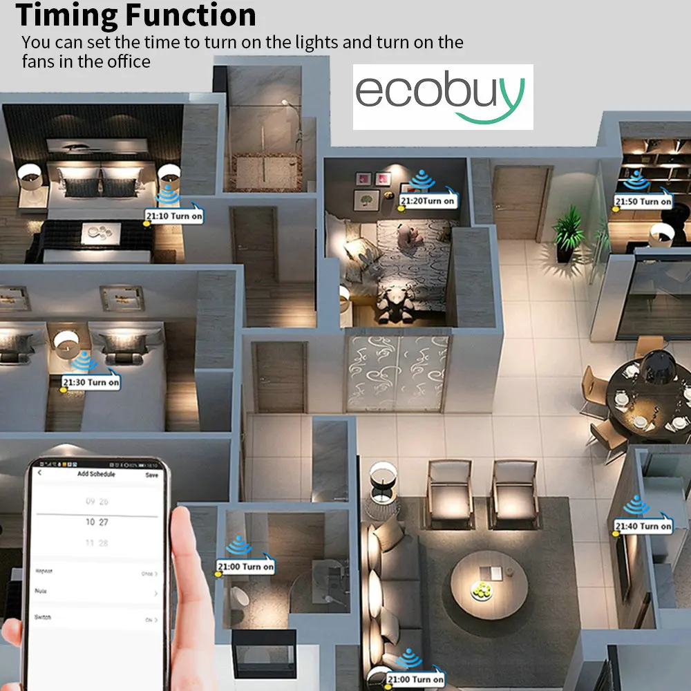 Sakelar Pintar WiFi Sakelar Sentuh Dinding Lampu UE 220V Membutuhkan Kawat Netral Tuya Kehidupan Pintar Bekerja dengan Alexa Google Home 1/2/3/4 Gang