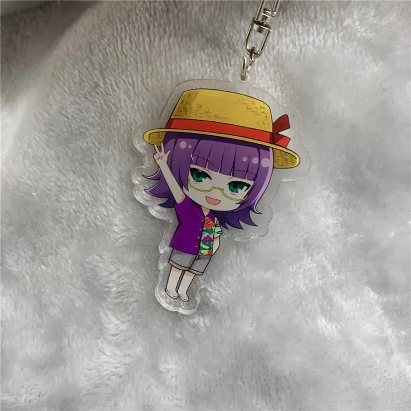 Anime Keychain Neji Kokuto Mutsumi Kai Acrylic Keyring Strap Figure Hanging Accessories 6cm