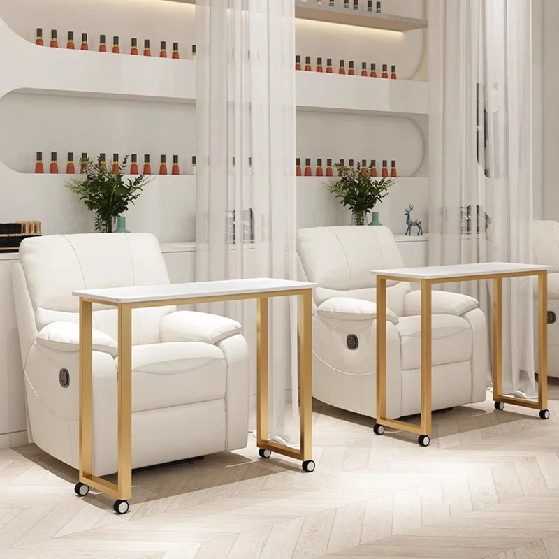 wr! Mobile Nail Table Dedicated Single-layer Nail Table With Wheel Simple Mesa De Manicura Portátil Beauty Salon Furniture &