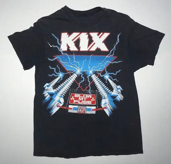 KIX Band Blow My Fuse Shirt Short Sleeve Black Unisex S-234XL