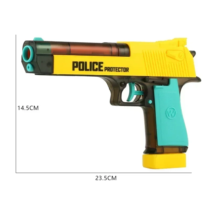 Zachte Kogels Waterpistool Woestijn Dual Mode Eagle Revolver Zomer Strand Speelgoed Stress Reliëf Handmatige Schuimwerper Buitenspel Kid Cadeau