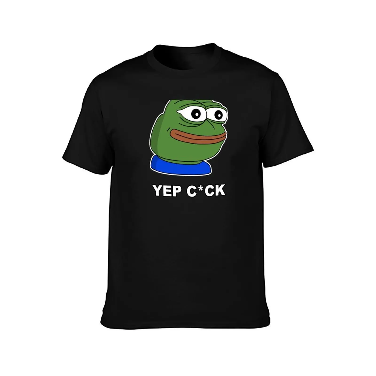 YEP Pepe C*CK - White Outline T-Shirt t shirt man luxury g man t shirts for men anime tshirt T-Shirt