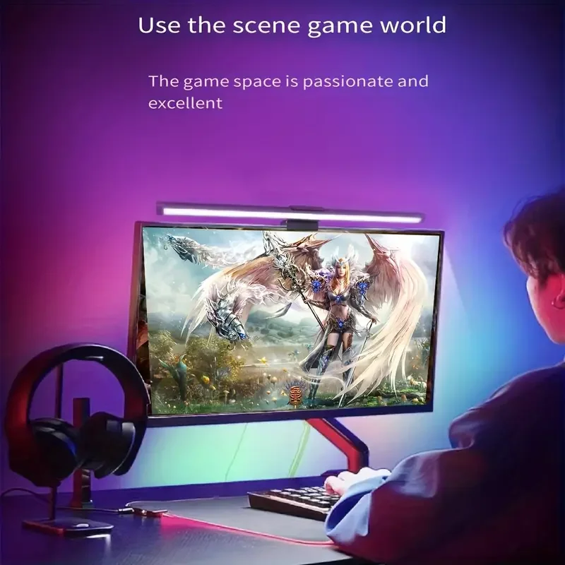 디밍 조명 테이블 램프 30CM LED 데스크 램프 모니터 라이트 바 눈 보호 무단계 컴퓨터 모니터 스크린 라이트 작업 및 게임용