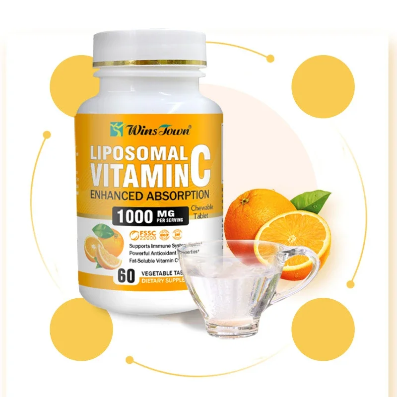 

1 bottle of vitamin C chewable tablets to supplement vitamins enhance immunity promote skin cell metabolism health food