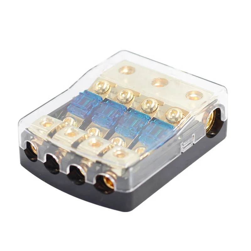 

32V 60A ANL Car Audio Power Distribution Terminal Block Fuse Box 1 in 2 Out Automotive Use for Autos