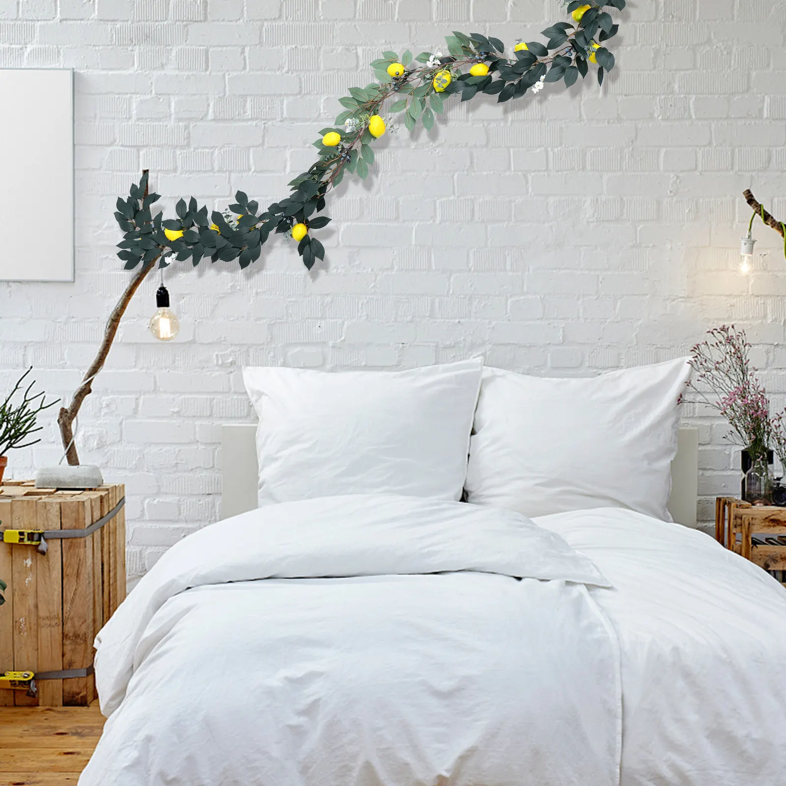 

1 шт. Премиум-качество: Искусственный ротанг, подвесное настенное украшение, имитация зеленых растений для дома, сада, вечеринок, Хэллоуина, Дня благодарения, для интерьера