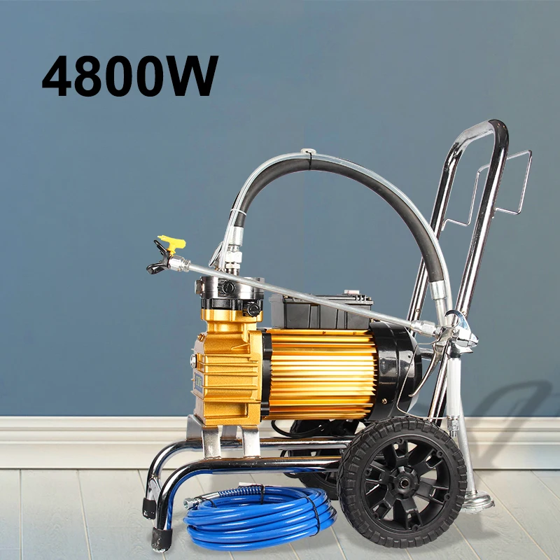 220V / 4800W Latex Paint Latex Paint Structure Spray Gun High Pressure Airless Paint Wall Spraying Machine