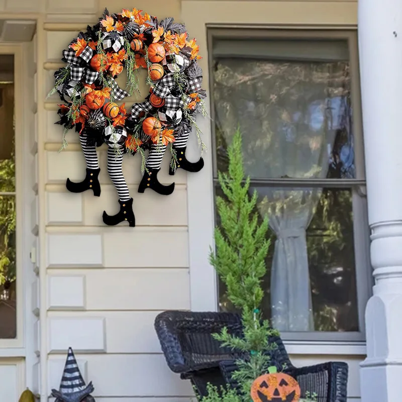 Halloween Wreath  Beautiful Shape Design For Home Front Door Halloween Party Decor