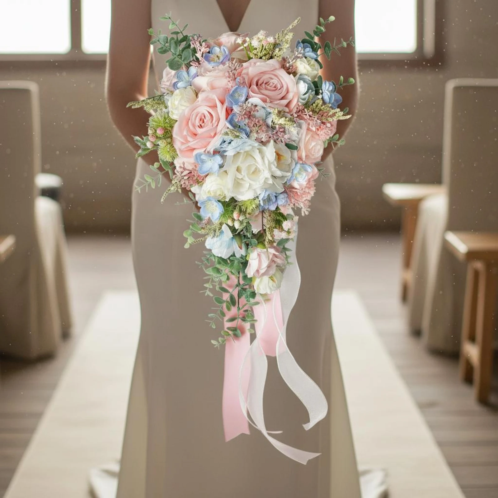 drop-shape-wedding-floral-arrangement-long-lasting-artificial-flower-floral-arrangement-easy-to-keep-reusable-for-brides
