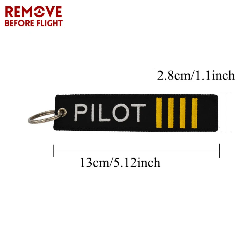 1 PC Engineer Pilot Four Bars Keychain for Motorcycle Key Chain for Men Gifts and Cars Key Tag Embroidery Key Fashion Jewelry image 5