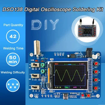DSO138 Kit oscilloscopio digitale Circuito elettronico microcontrollore fai-da-te adatto per kit di formazione per l'insegnamento elettronico