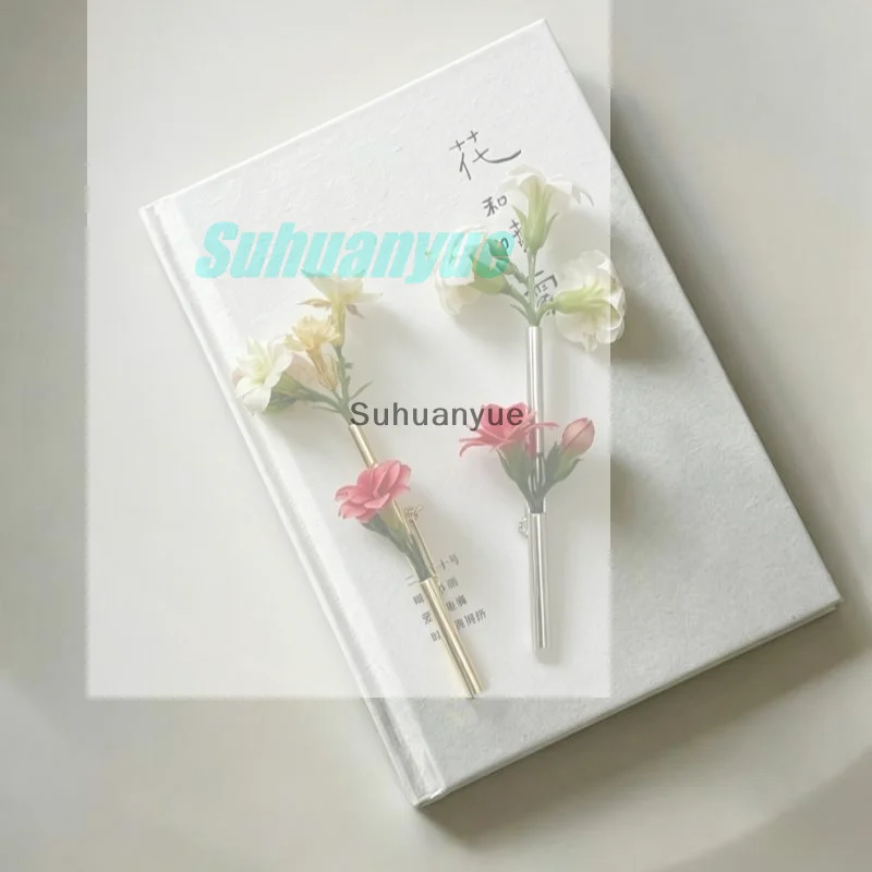 Elegant Metal Lapel Pin for Flower Insert Branch Brooch Formal Event Wear