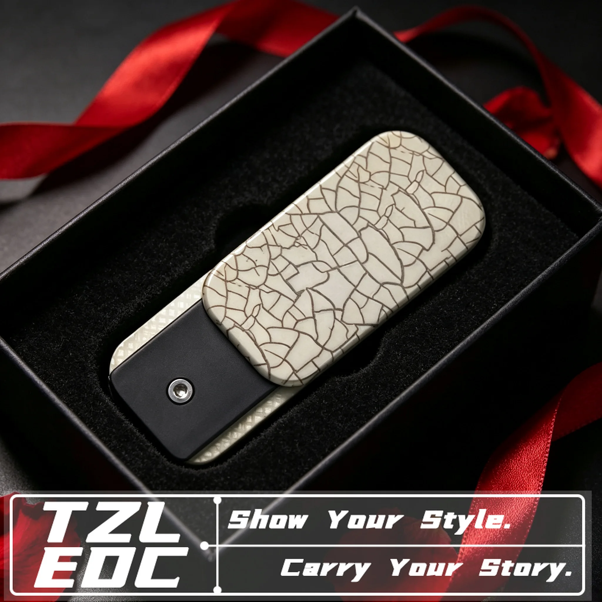 Titanium Alloy Clack Push Card EDC Fidget Slider Crack Texture Metal Haptic Toy Crisp Click Sound Pocket Stress Relief Gadget