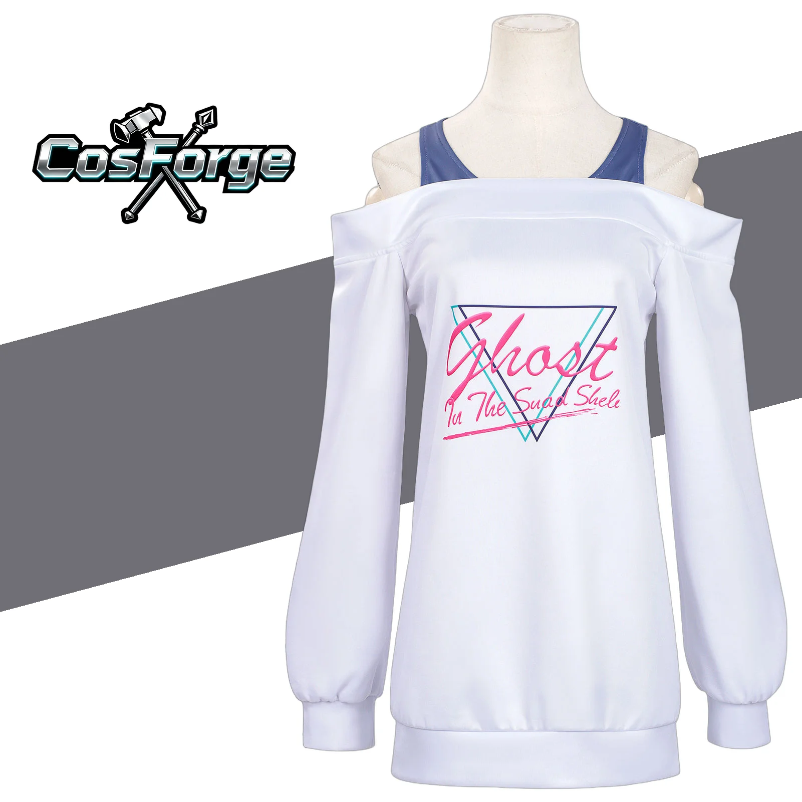 

Chiharu Kojo Cosplay - White Shirt Role Play Uniform Halloween Carnival Party Women