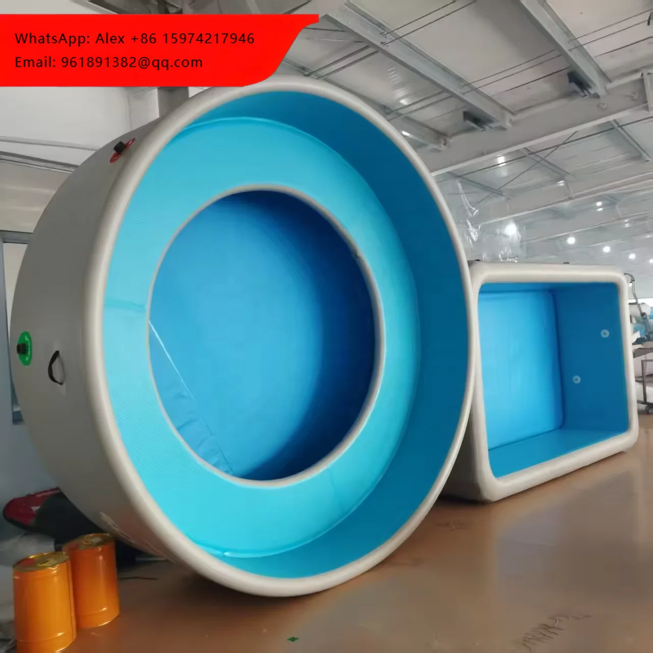 

Round Drop Stitch DWF Inflatable Swimming Pool, Rigid No Sag Above Ground Pool Custom Size Backyard Family Piscinas Wholesale