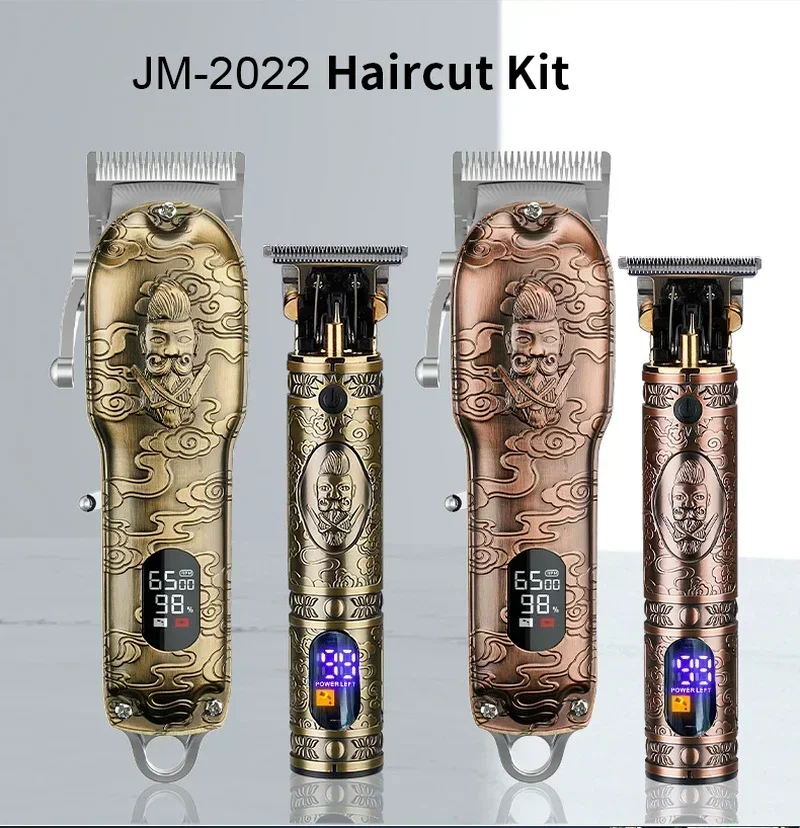 JM-2022 USB Electric Hair Clippers Set  Cordless Shaver Trimmer Men Barber Shop Hair Cutting Machine