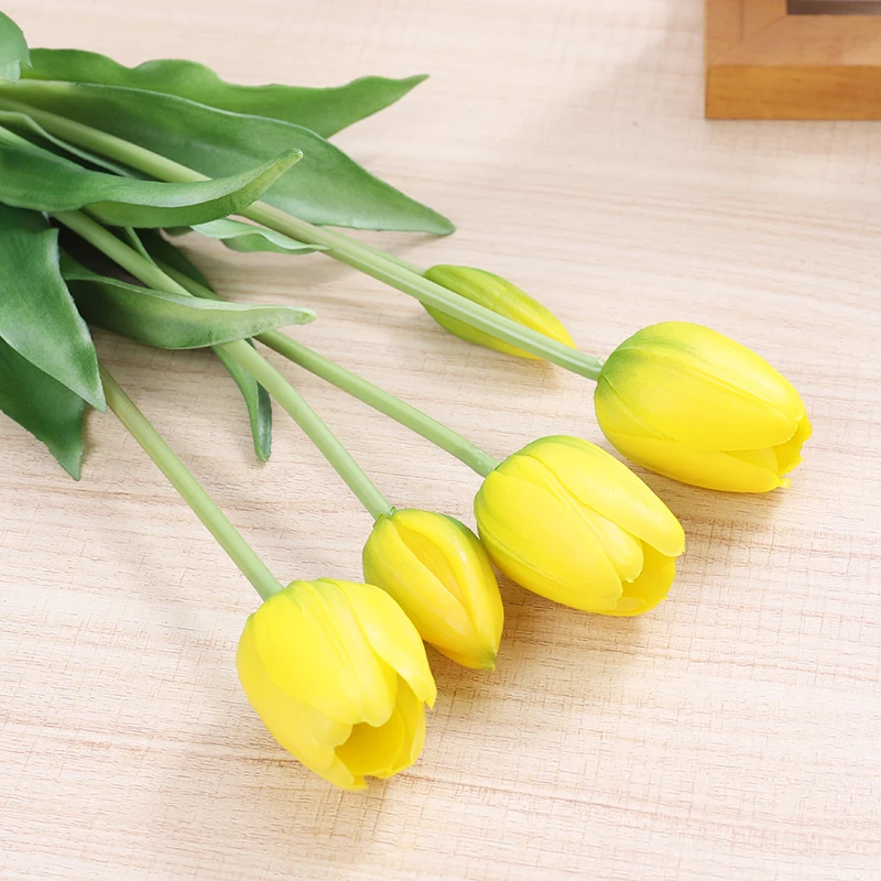 Kunsttulpen Realistische Siliconen Luxe Tulpenboeket Huis Kamer Vaas Arrangement Kunstmatige Bruiloft Tuin Kerstdecoratie