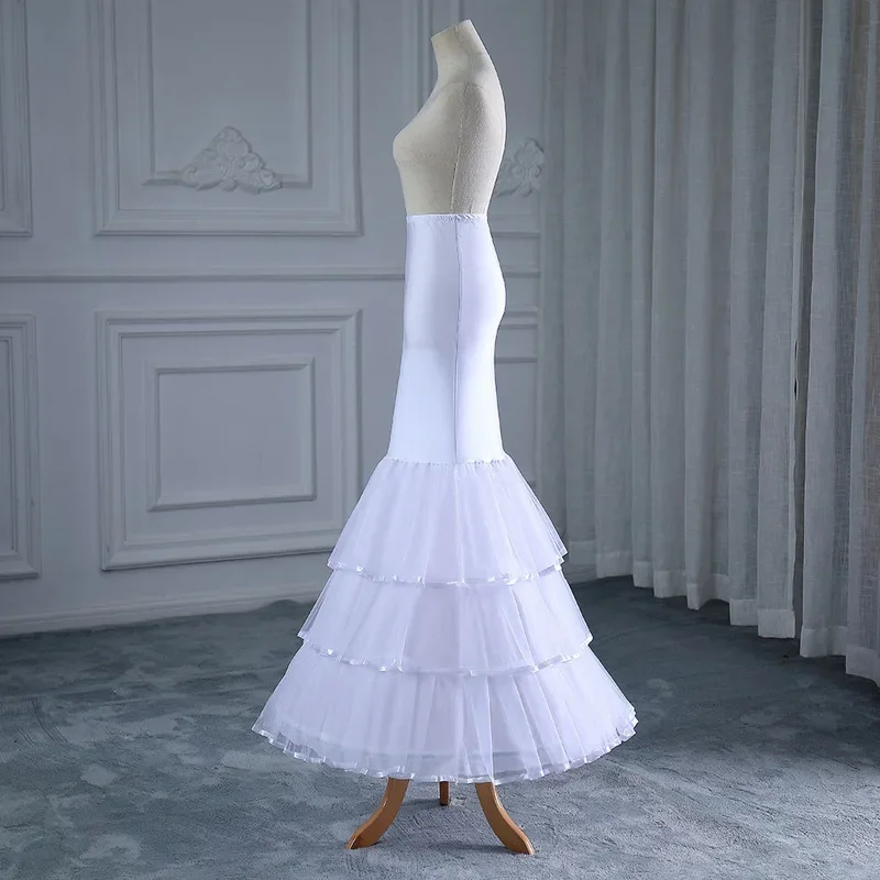 Robe de mariée coupe couvertes en fil de cristal, grande robe en queue de poisson, robe de socle désossée, jupon de princesse doublé, jupe longue de mariée