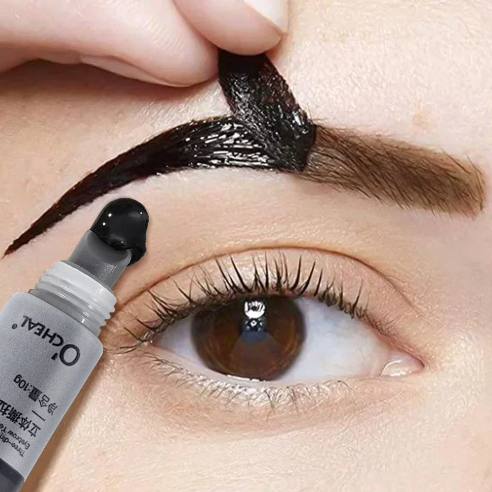 Creme de maquiagem semi-permanente sobrancelha, tinta de tatuagem, impermeável, duradoura, corante rasgante, cosméticos para os olhos, descasque