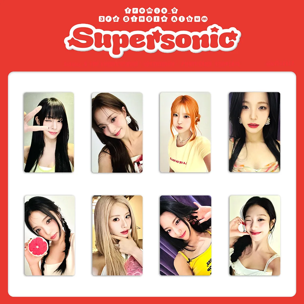 8Pcs/Set Fromis 9 Lomo Cards New Series Supersonic HD Printd Photo Cards High Quality Postcards Idol Girl Fans Collection Gifts