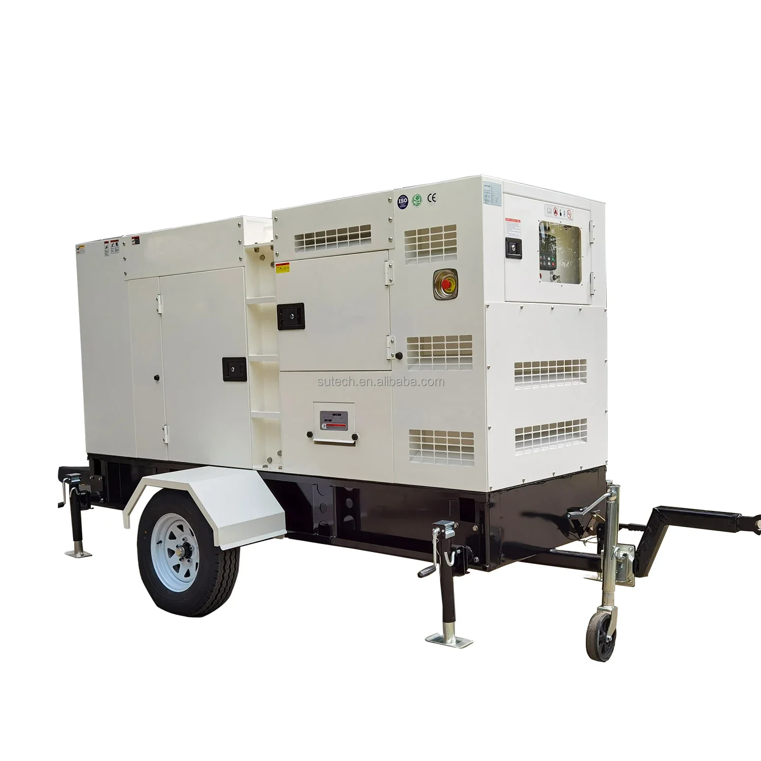 3 phase 180 kw 200 210 220 kva Vovo generator diesel with silence enclosed box on mobile trailer truck