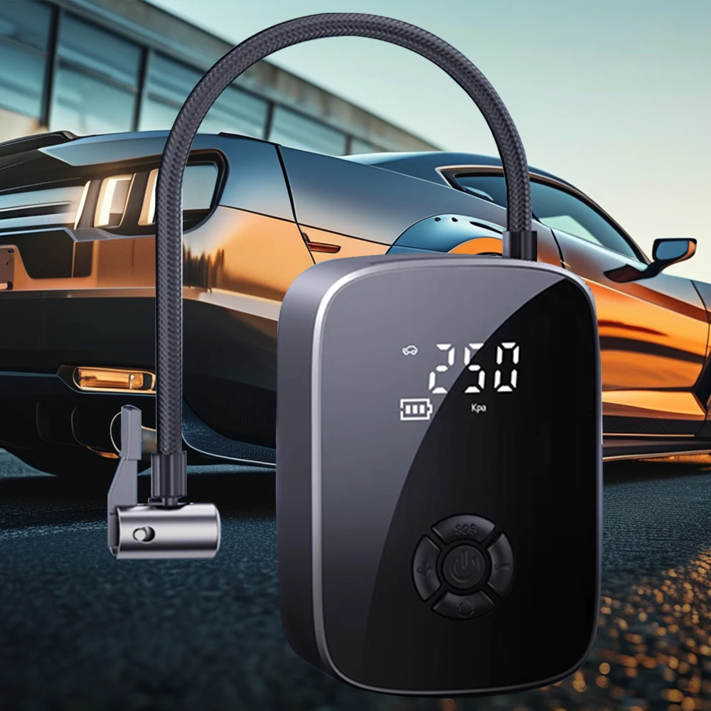 

YIJU двухцилиндровый беспроводной воздушный насос 150PSI электрический автомобильный воздушный компрессор насос для накачивания шин портативный мотоциклетный насос