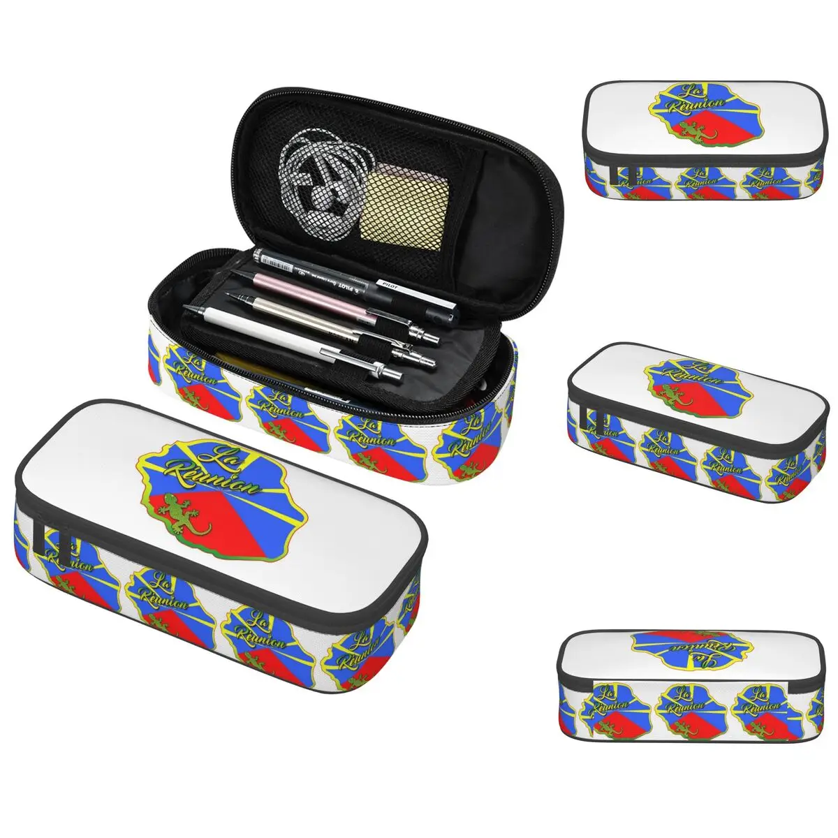 

Reunion Island 974 Pencil Case for Studen School Pen Box Pencil Bag Stationery Supplies Pen Holder Bag