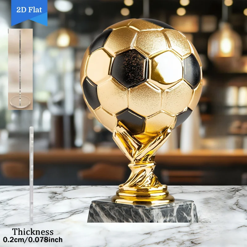 

2D flat acrylic decoration suitable for all seasons, football themed trophy gift with exquisite details perfectly suited
