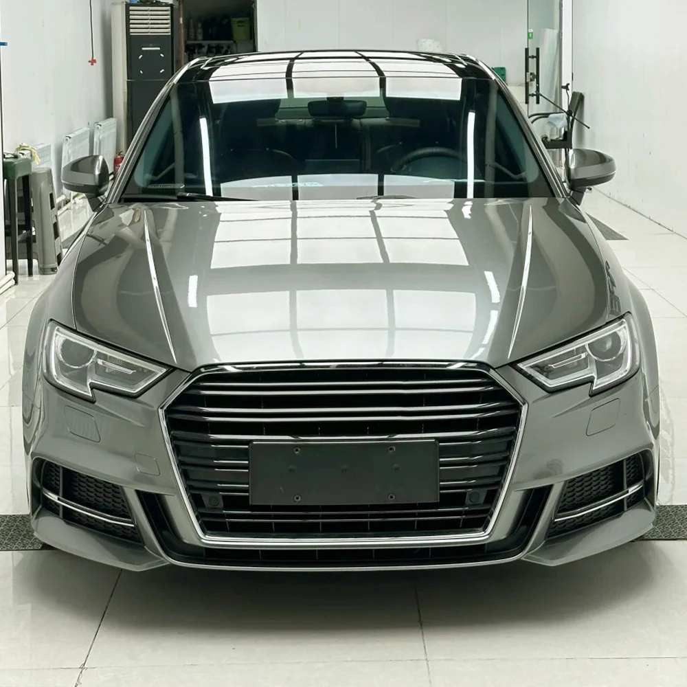 

PET Liquid Metal Silver Car Vinyl Wrapping Film PVC Car Sticker Air Free Waterproof Motorcycle Auto Body Decoration Accessories