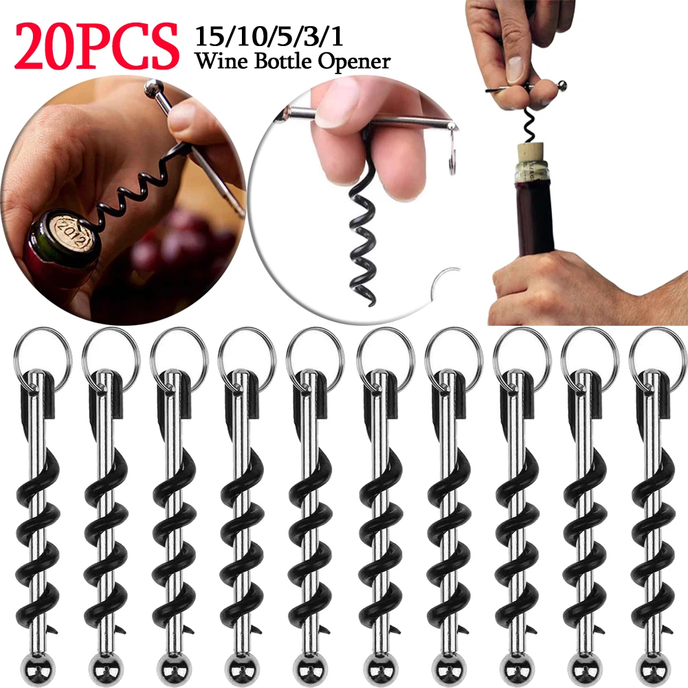 Cork Screw Portable Bottle Corkscrew Mini Outdoor Keychain Wine Opener Creative EDC Tool Camping Hiking Equipment