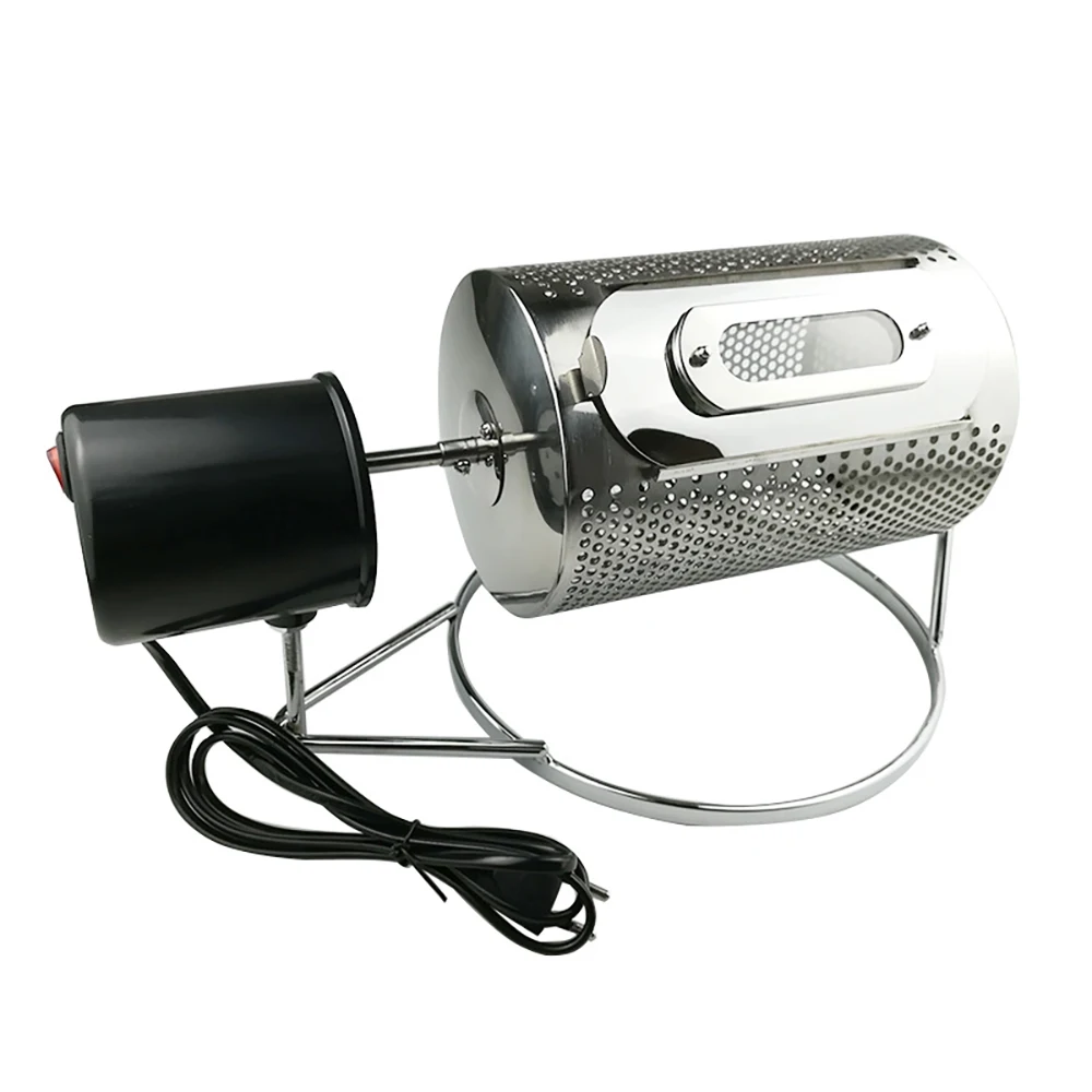 AC 110V/220V Electric Coffee Roaster Stainless Steel Coffee Bean Roast Machine Popcorn Nuts Grains Beans Baking Rotation 40W