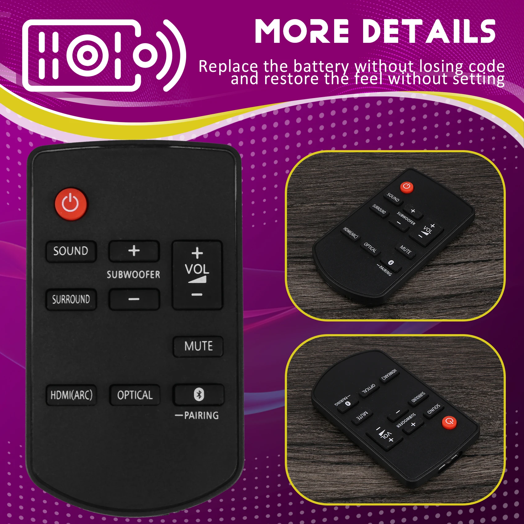 A73E-Remote Control N2QAYC000115 For Panasonic SC-HTB688EB-K Home Theater TV Sound Bar Audio System