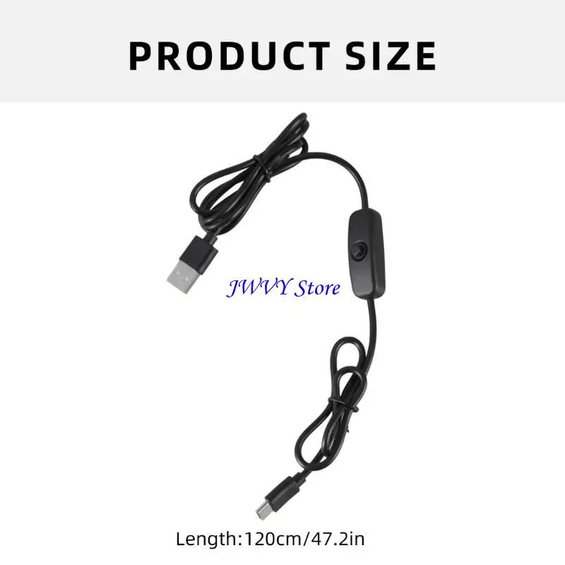 573A Mężczyzna do mężczyzn złącza przewód USB do USB C Kabel zasilający z przyciskiem przełączania dla aplikacji ładowania USB