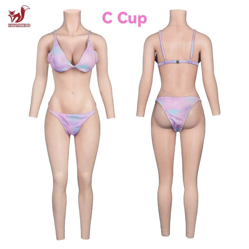 KUMIHO C Cup Full Silicon Bodysuit Silicone Bodysuit Crossdresser Breast Form Transgender Cosplay Artificial Vagina for Men