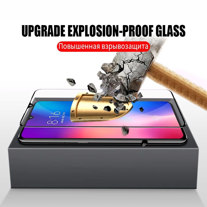 Verre trempé de protection 9D pour Xiaomi POCO M3 X3 NFC F1 F2 Pro, protecteur d'écran pour Mi 9 10 Lite A3 9T 10T Pro, Film à couverture complète