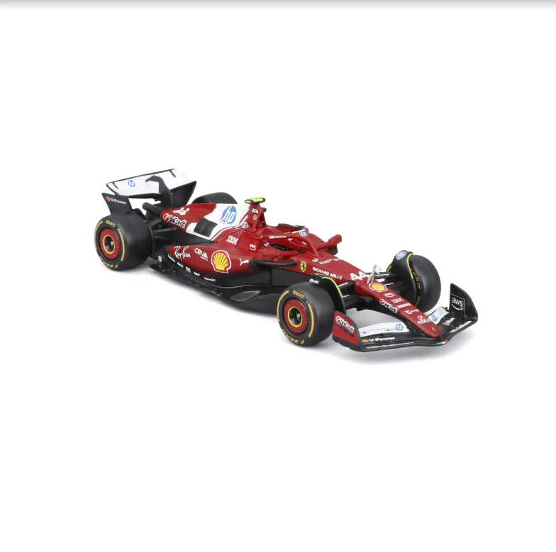 Bburago 2025 1:43 F1 سكوديريا فيراري HP SF25 # 16 تشارلز لوكلير # 44 لويس هاميلتون سبيكة سيارة يموت يلقي لعبة مجسمة تحصيل #4