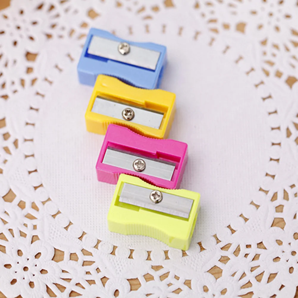 24pcs Handheld Plastic Pencil Sharpener Mini Manual Pencil Sharpener (Mixed Colors) mini pencil sharpener