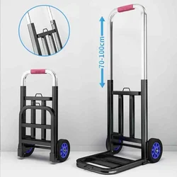 Folding Hand Truck Heavy Duty Outdoor Climb Stairs Adjustable Cart Shopping Trolley Foldable Hand Sack Portable Luggage Trailer